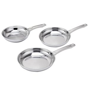 3pc Silver Frypan Set